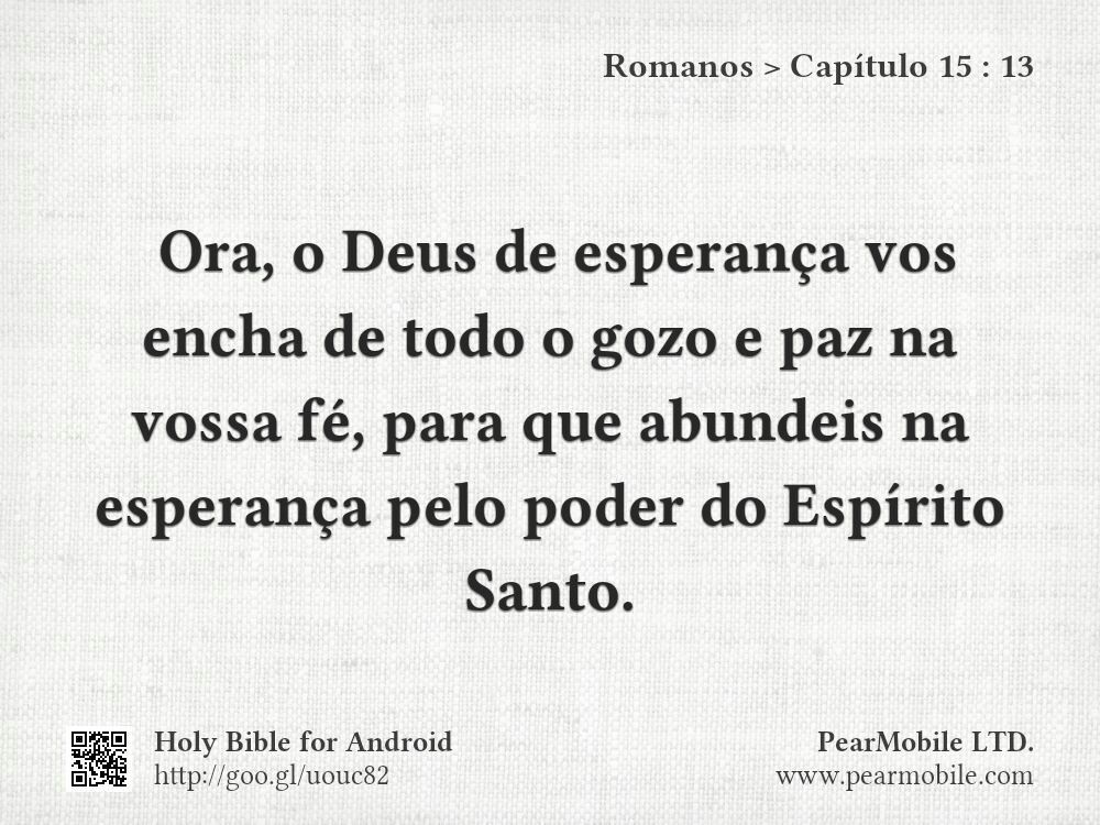Romanos, Capítulo 15:13